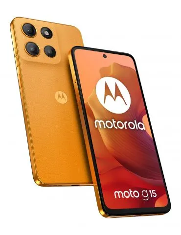 Motorola moto g15 17,1 cm (6.72") Dual SIM Android 15 4G USB tip-C 4 Giga Bites 128 Giga Bites 5200 mAh Portocală - Tik.ro