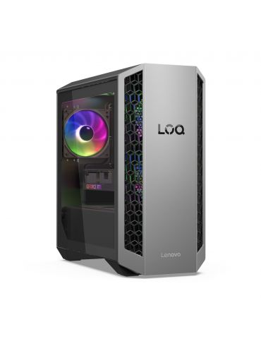 Lenovo LOQ Tower 26ADR10 AMD Ryzen™ 7 8745HX 16 Giga Bites DDR5-SDRAM 1 TB SSD NVIDIA GeForce RTX 5050 PC-ul Negru