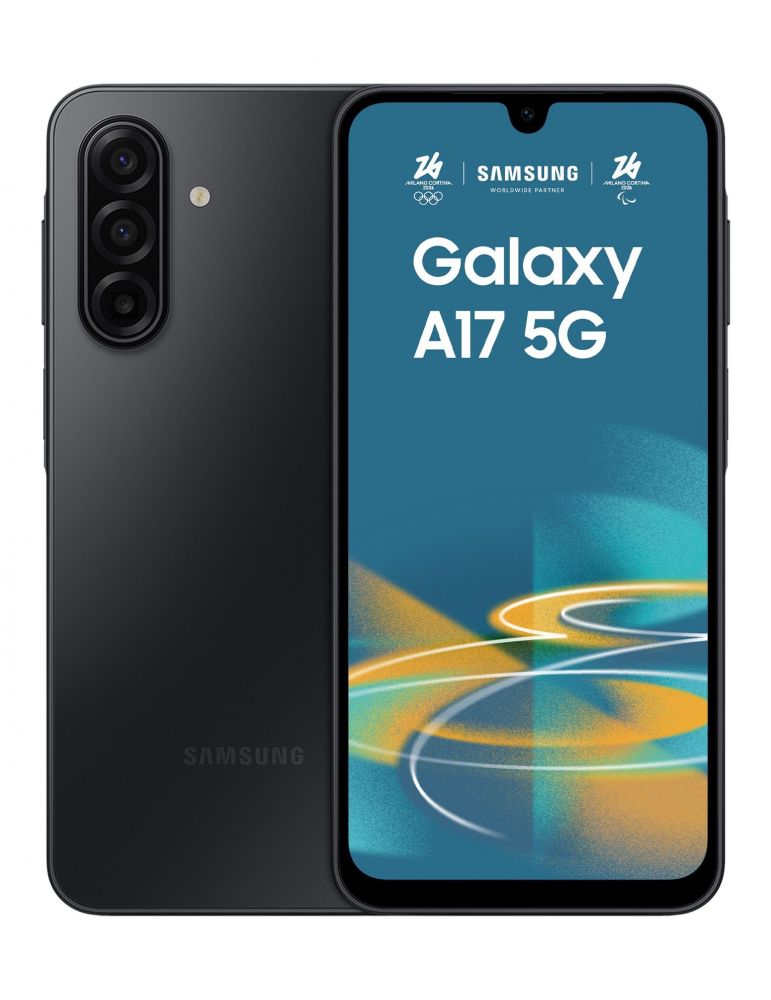 Mobile Phones Samsung Galaxy A17 5G 17 cm (6.7") Dual SIM hibrid Android 15 USB tip-C 4 Giga Bites 128 Giga Bites 5000 mAh Negru