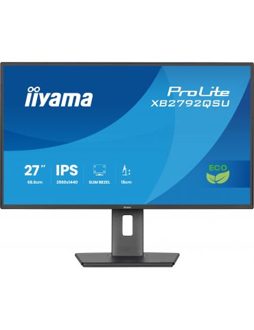 iiyama ProLite XB2792QSU-B1 monitoare LCD 68,6 cm (27") 2560 x 1440 Pixel Quad HD LED Negru
