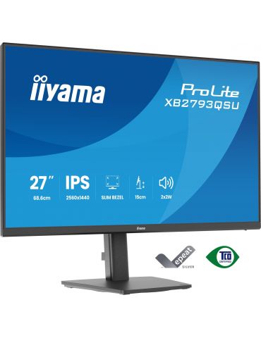 iiyama ProLite XB2793QSU-B1 monitoare LCD 68,6 cm (27") 2560 x 1440 Pixel Quad HD LED Negru - Tik.ro