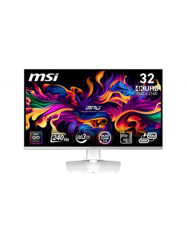 MSI MPG 321URXW QD-OLED monitoare LCD 80 cm (31.5") 3840 x 2160 Pixel 4K Ultra HD Alb