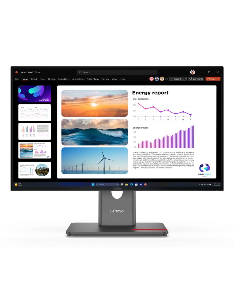 Computer Monitors Lenovo ThinkVision P24Q-40 monitoare LCD 60,5 cm (23.8") 2560 x 1440 Pixel Quad HD Negru