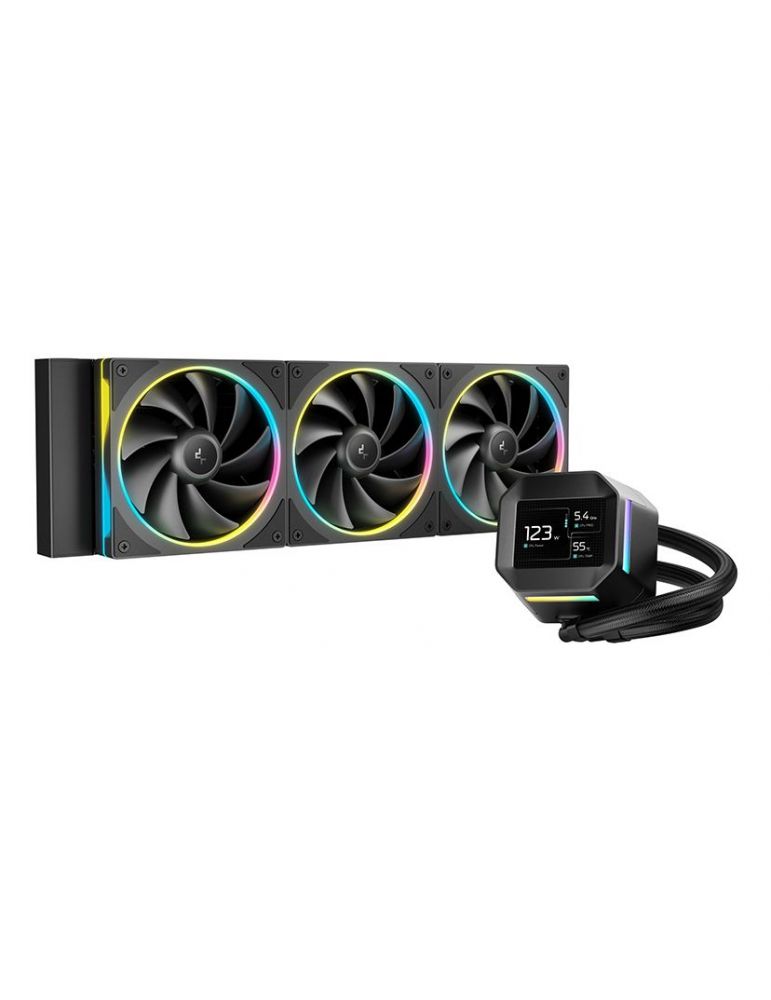 Computer System Cooling Parts DeepCool LM360 Procesor Kit lichid de răcire 12 cm Negru 1 buc.