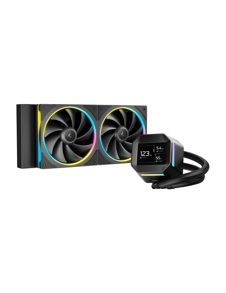 Computer System Cooling Parts DeepCool LM240 Procesor Kit lichid de răcire 12 cm Negru 1 buc.