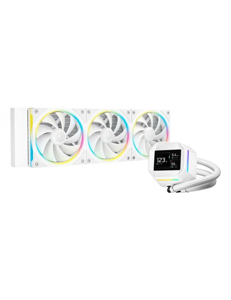 Computer System Cooling Parts DeepCool LM360 WH Procesor Kit lichid de răcire 12 cm Alb 1 buc.