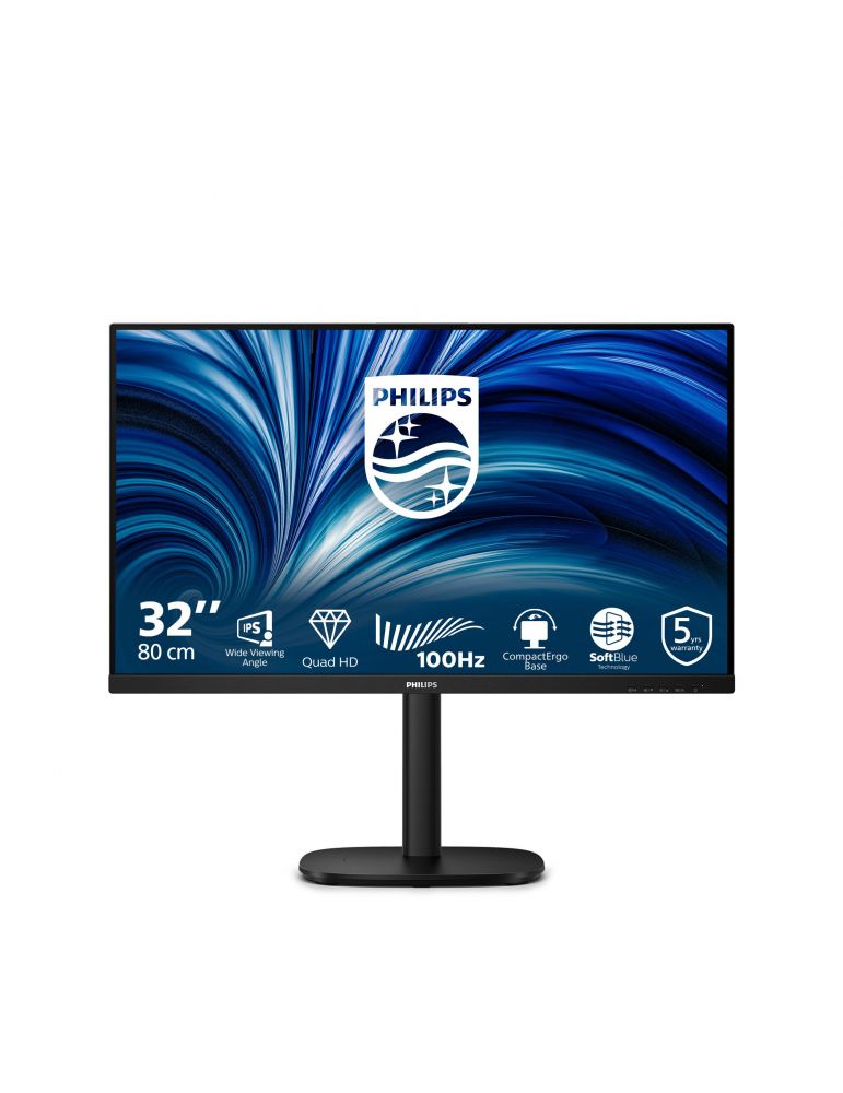 Computer Monitors Philips 3000 series 32B2N3500/00 monitoare LCD 80 cm (31.5") 2560 x 1440 Pixel Quad HD Negru