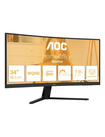 AOC B3 CU34B3E monitoare LCD 86,4 cm (34") 3440 x 1440 Pixel Wide Quad HD LED Negru