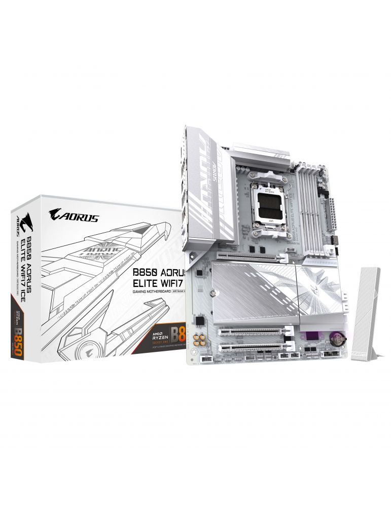 Motherboards GIGABYTE B850 AORUS ELITE WIFI7 ICE AMD B850 Mufă AM5 ATX
