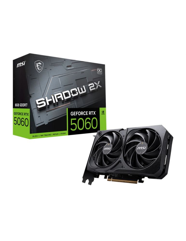 I/O Cards & Adapters MSI GeForce RTX 5060 8G SHADOW 2X OC NVIDIA 8 Giga Bites GDDR7