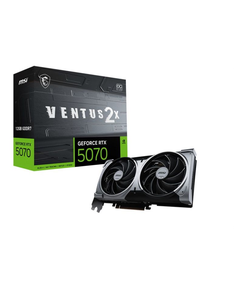I/O Cards & Adapters MSI GeForce RTX 5070 12G VENTUS 2X OC NVIDIA 12 Giga Bites GDDR7