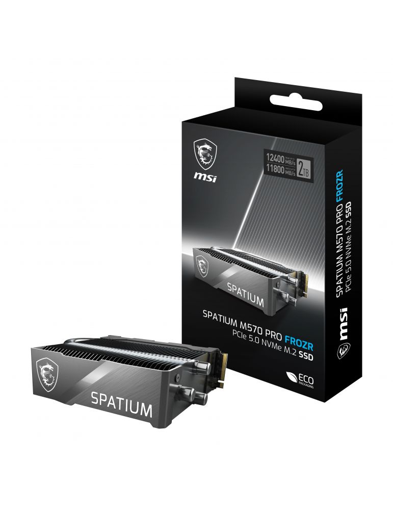 Hard Drives MSI SPATIUM M570 PRO PCIE 5.0 NVME M.2 2TB FROZR unități SSD PCI Express 5.0 3D NAND