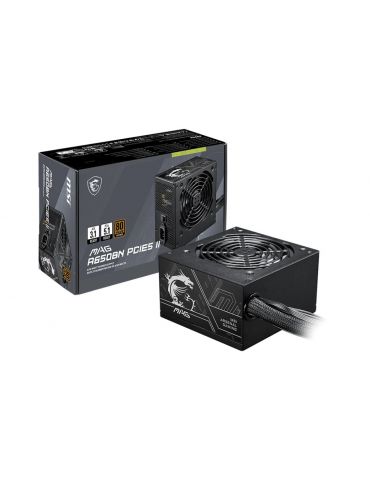 MSI MAG A650BN PCIE5 II unități de alimentare cu curent 650 W 20+4 pin ATX ATX Negru - Tik.ro