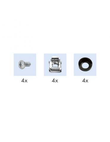LogiLink PDU4B01 unități de distribuție a energiei electrice (PDU) 4 ieșire(i) AC 1U Negru