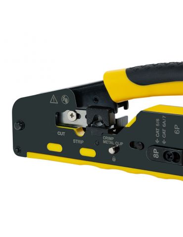 LogiLink WZ0060 clește sertizare Instrument de sertizare Negru, Galben