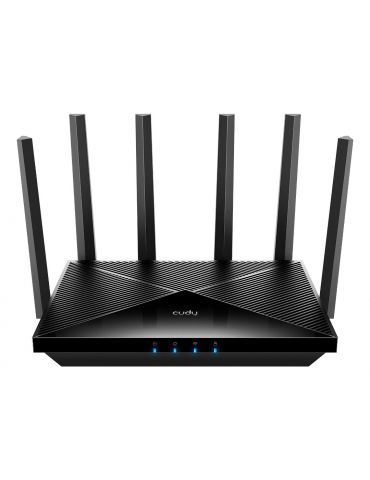 Cudy WR6500 router wireless Gigabit Ethernet Bandă dublă (2.4 GHz  5 GHz) Negru - Tik.ro