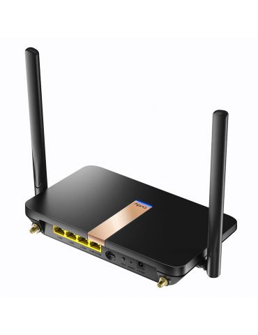 Cudy LT500D router wireless Fast Ethernet Bandă dublă (2.4 GHz  5 GHz) 4G Negru