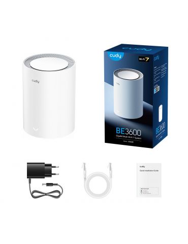 Cudy M3600 Bandă dublă (2.4 GHz  5 GHz) Wi-Fi 7 (802.11be) Alb 3 Intern