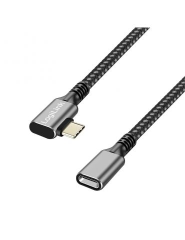 LogiLink CUA0111 cabluri USB USB 3.2 Gen 2 (3.1 Gen 2) 1 m USB C 10 Gbit s 100 W Negru, Gri - Tik.ro