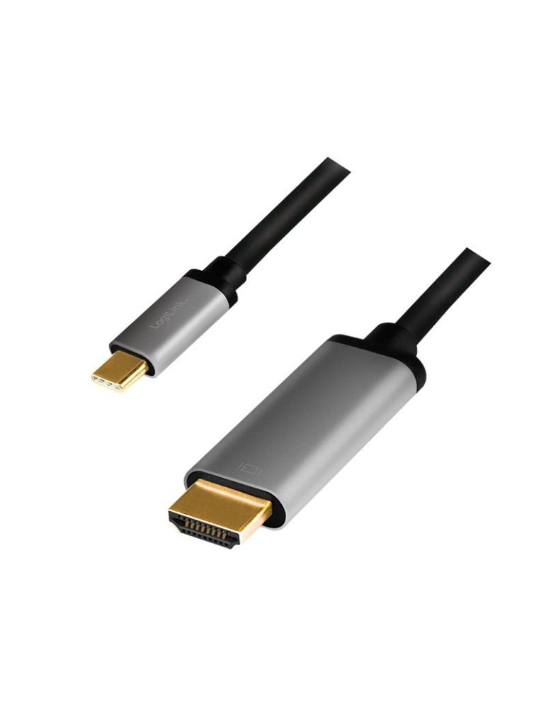 LogiLink CUA0101 adaptor mufă cablu USB 3.2 Gen1 Type-C HDMI-A Negru, Gri