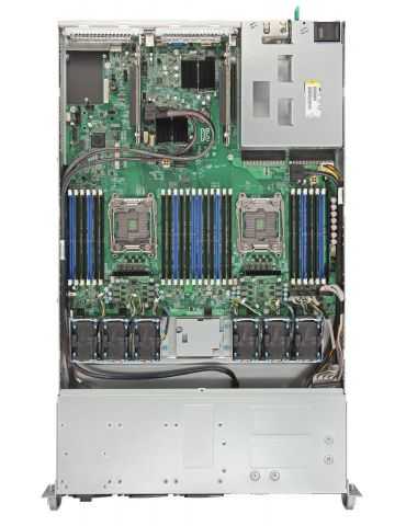 Intel R1208WTTGSR server barebone Intel® C612 LGA 2011-v3 Cabinet metalic (1U) Negru, Metalic Intel - 2