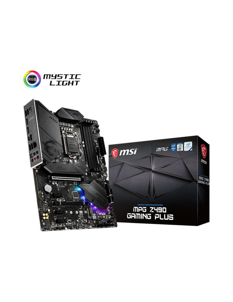 Placa de baza msi mpg z490 gaming plus skt lga 1200 atx intel z490 4 x ddr4 max. 128 gb 6 x sata 2 x m.2 7.1 mpg_z490_gaming_plu