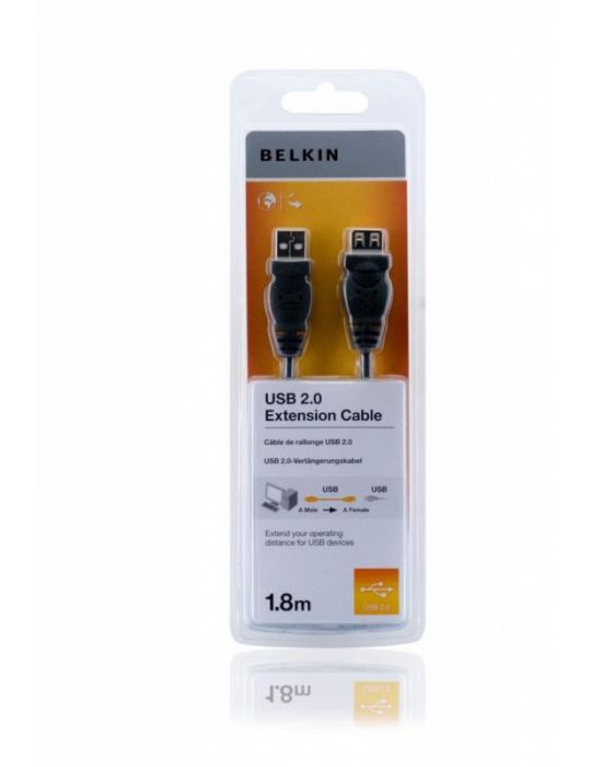 Cablu belkin prelungitor  usb 2.0 (am-af) 1.8m f3u153cp1.8m Belkin - 1