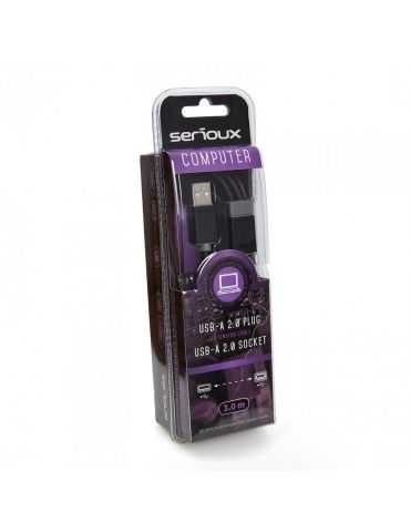 Cablu prelungitor serioux usb a 2.0 tata - usb-a 2.0 Serioux - 1